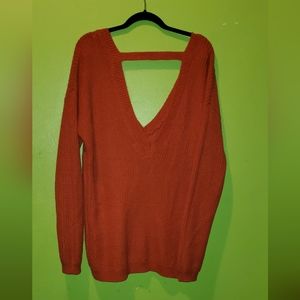 Deep V neck sweater